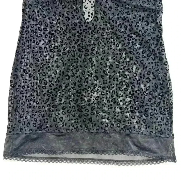 Jezebel Animal Print Babydoll Lingerie Velvet Print Medium - Picture 4 of 7